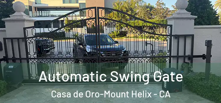 Automatic Swing Gate Casa de Oro-Mount Helix - CA