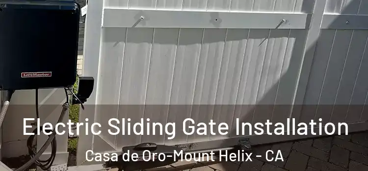 Electric Sliding Gate Installation Casa de Oro-Mount Helix - CA
